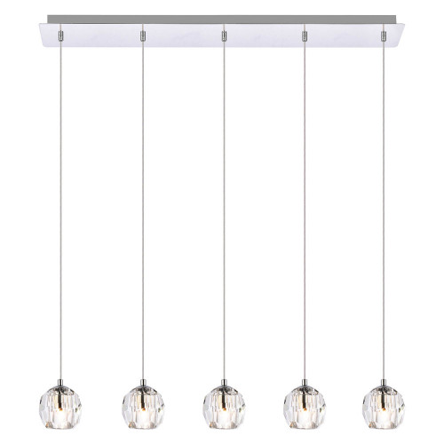 Elegant Eren 1 Light Pendant - Chrome, L 32" (3505D32C)