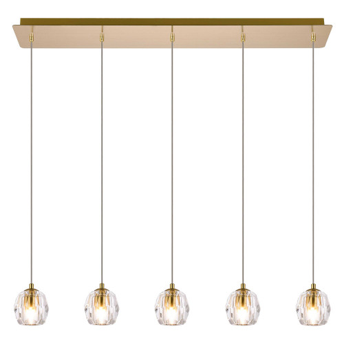 Elegant Eren 1 Light Pendant - Gold, L 32" (3505D32G)