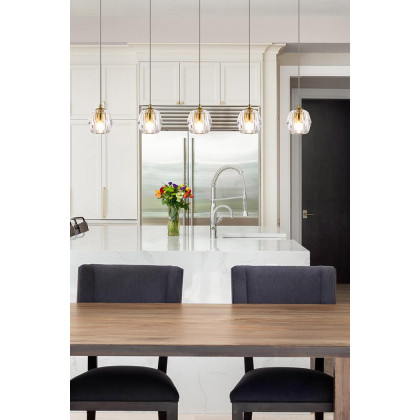 Elegant Eren 1 Light Pendant - Gold, L 32" (3505D32G)