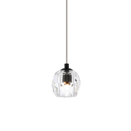 Elegant Eren 1 Light Pendant - Black, L 5.5" (3505D6BK)