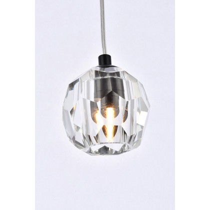 Elegant Eren 1 Light Pendant - Black, L 5.5" (3505D6BK)