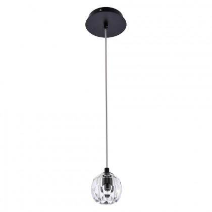 Elegant Eren 1 Light Pendant - Black, L 5.5" (3505D6BK)