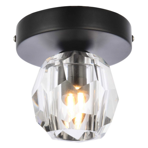 Elegant Eren 1 Light Flush Mount - Black (3505F5BK)