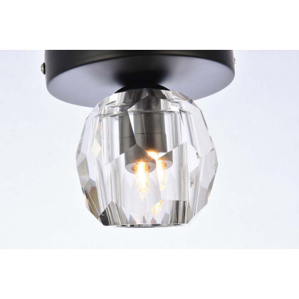 Elegant Eren 1 Light Flush Mount - Black (3505F5BK)