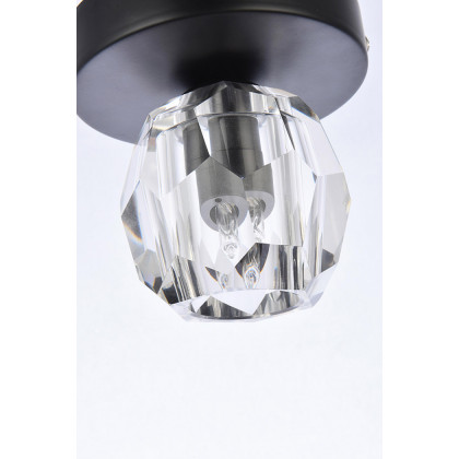 Elegant Eren 1 Light Flush Mount - Black (3505F5BK)
