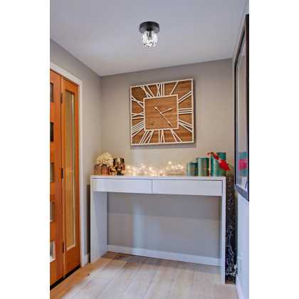 Elegant Eren 1 Light Flush Mount - Black (3505F5BK)