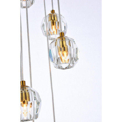 Elegant Eren 24 Lights Pendant - Gold, L 11" (3505G11G)