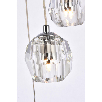 Elegant Eren 24 Lights Pendant - Chrome, L 12" (3505G12C)