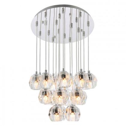 Elegant Eren 24 Lights Pendant - Chrome, L 15" (3505G15C)