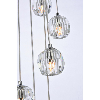 Elegant Eren 24 Lights Pendant - Chrome, L 15" (3505G15C)