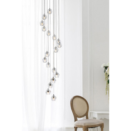 Elegant Eren 24 Lights Pendant - Chrome, L 15" (3505G15C)