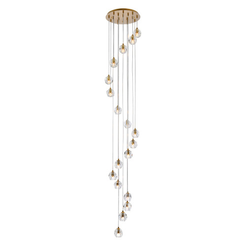 Elegant Eren 24 Lights Pendant - Gold, L 15" (3505G15G)