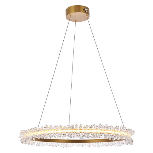 Elegant Laurel Led Pendant - Gold, L 26" (3506D26G)