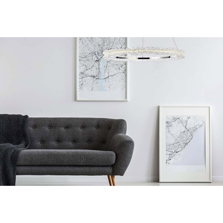Elegant Laurel Led Pendant - Chrome, L 34" (3506D34C)