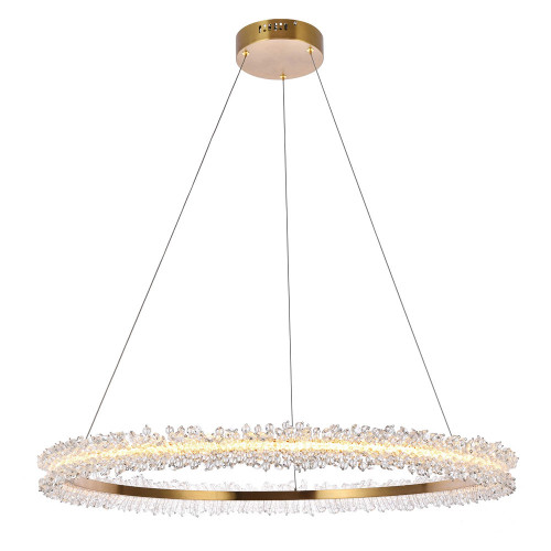 Elegant Laurel Led Pendant - Gold, L 34" (3506D34G)