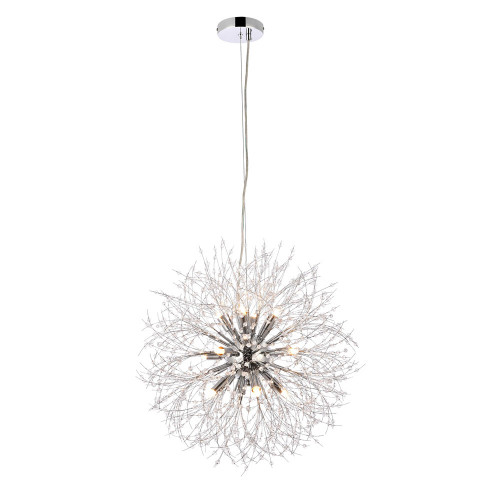 Elegant Pendant Light - Chrome, L 24" (3507D24C)