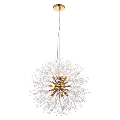 Elegant Pendant Light - Gold, L 24" (3507D24G)
