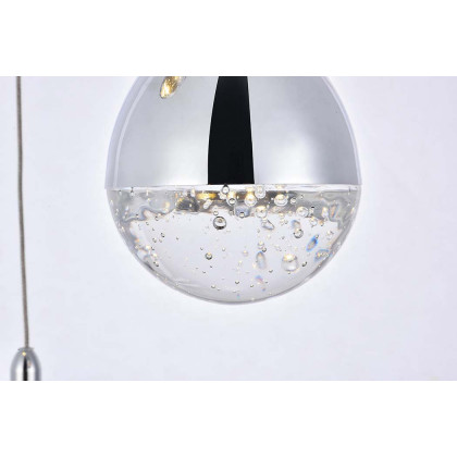 Elegant Amherst 3-Light Led Chandelier - Chrome, L 12" (3803D12C)