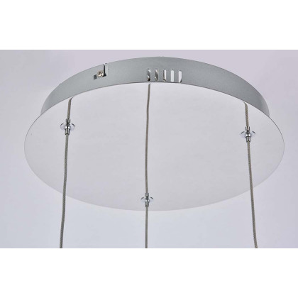 Elegant Amherst 3-Light Led Chandelier - Chrome, L 12" (3803D12C)