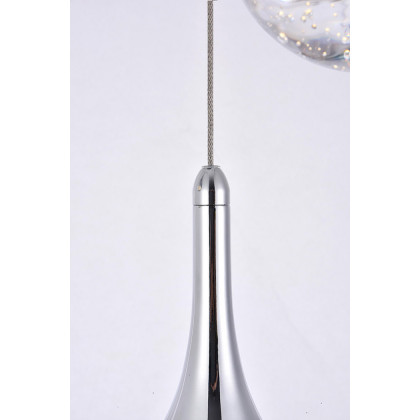 Elegant Amherst 3-Light Led Chandelier - Chrome, L 12" (3803D12C)