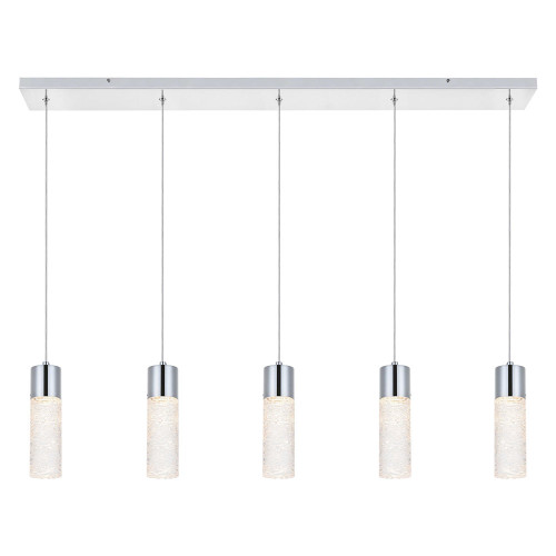 Elegant Pendant Light - Chrome, L 42" (5200D42C)