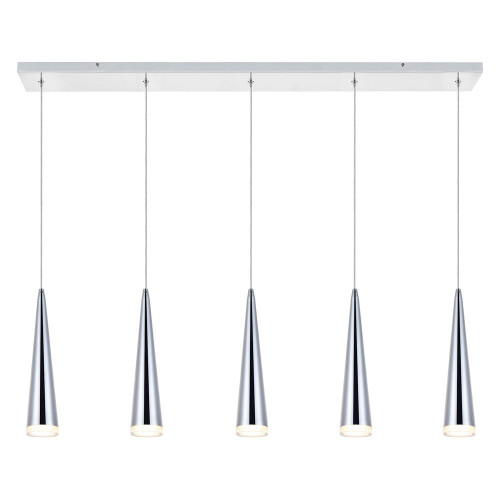 Elegant Pendant Light - Chrome, L 42" (5201D42C)
