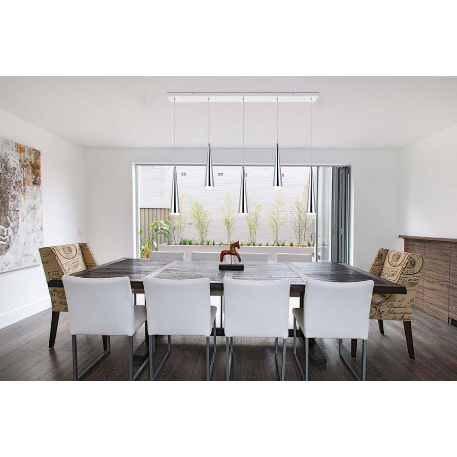 Elegant Pendant Light - Chrome, L 42" (5201D42C)