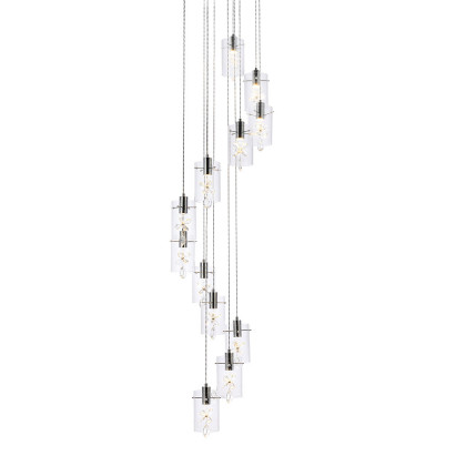 Elegant Hana 3 Lights Pendant - Chrome, L 22" (5202D22C)