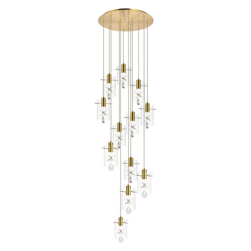 Elegant Hana 3 Lights Pendant - Gold, L 22" (5202D22G)