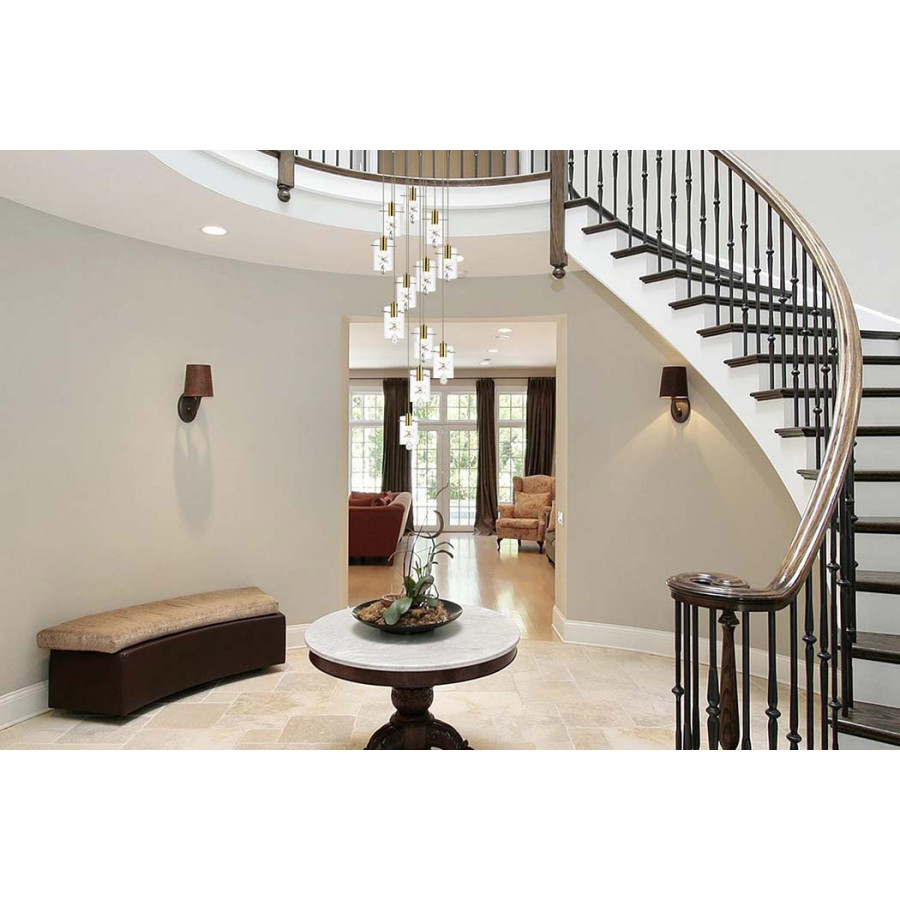 Elegant Hana 3 Lights Pendant - Gold, L 22" (5202D22G)