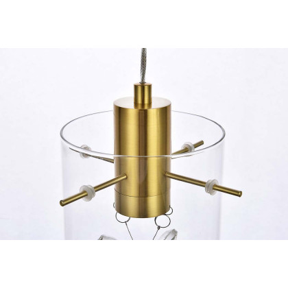 Elegant Hana 3 Lights Pendant - Gold, L 22" (5202D22G)
