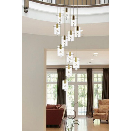 Elegant Hana 3 Lights Pendant - Gold, L 22" (5202D22G)