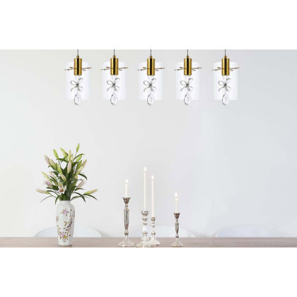 Elegant Hana 3 Lights Pendant - Gold, L 36" (5202D36G)