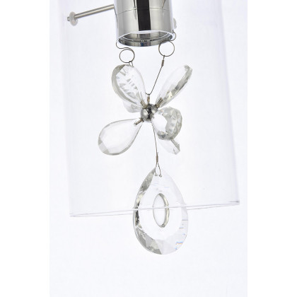 Elegant Hana 3 Lights Pendant - Chrome, L 6.5" (5202D6C)