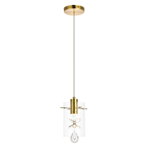 Elegant Hana 3 Lights Pendant - Gold, L 6.5" (5202D6G)