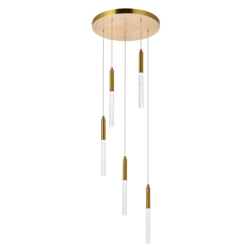 Elegant Ruelle 3 Lights Pendant - Gold, L 16" (5203D16G)