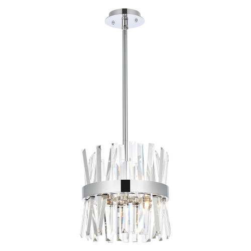 Elegant Pendant Light - Chrome, L 12" (6200D12C)