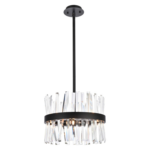 Elegant Pendant Light - Black, L 16" (6200D16BK)