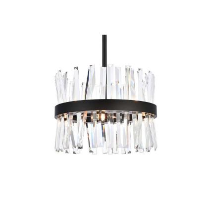 Elegant Pendant Light - Black, L 16" (6200D16BK)