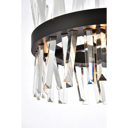 Elegant Pendant Light - Black, L 16" (6200D16BK)