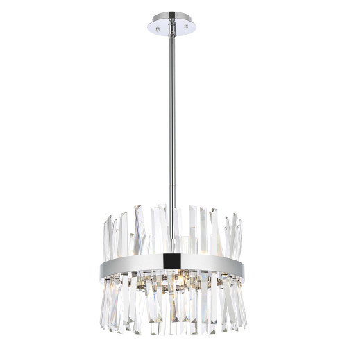 Elegant Pendant Light - Chrome, L 16" (6200D16C)