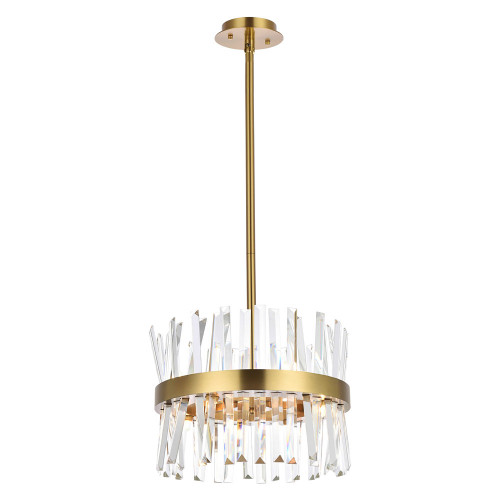 Elegant Pendant Light - Satin Gold, L 16" (6200D16SG)