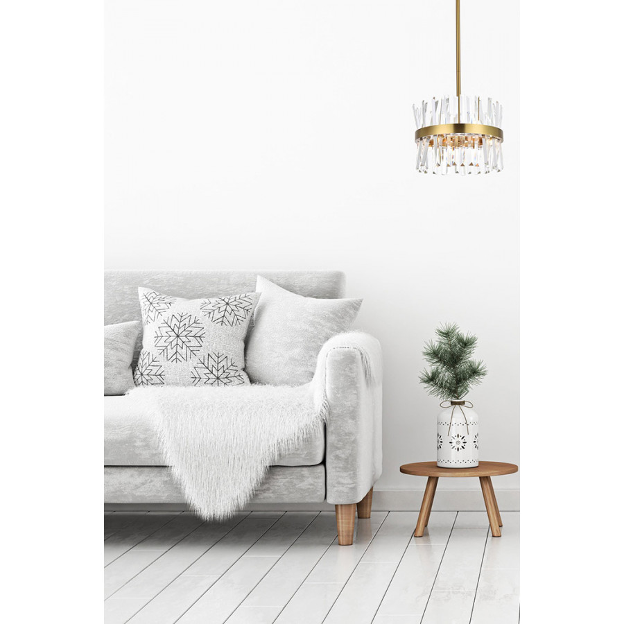 Elegant Pendant Light - Satin Gold, L 16" (6200D16SG)