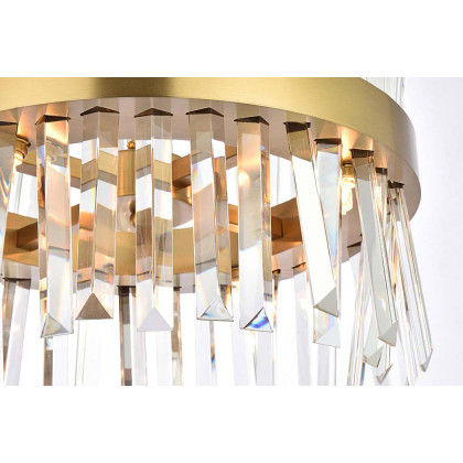 Elegant Pendant Light - Satin Gold, L 16" (6200D16SG)