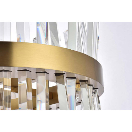 Elegant Pendant Light - Satin Gold, L 16" (6200D16SG)