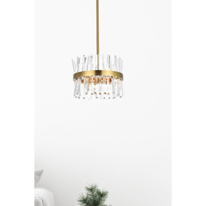 Elegant Pendant Light - Satin Gold, L 16" (6200D16SG)