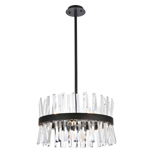 Elegant Pendant Light - Black, L 20" (6200D20BK)