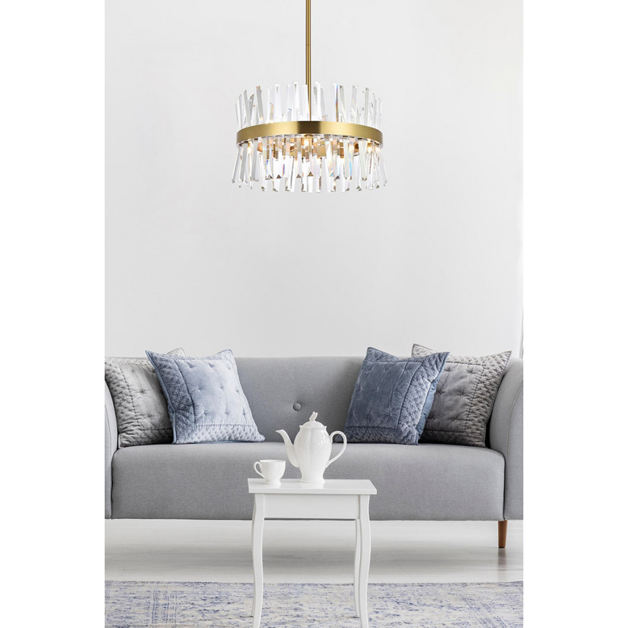 Elegant Pendant Light - Satin Gold, L 20" (6200D20SG)