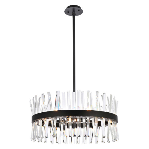 Elegant Pendant Light - Black, L 25" (6200D25BK)