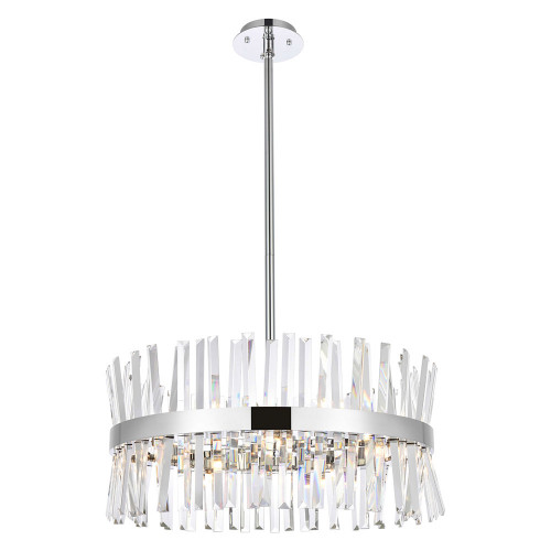 Elegant Pendant Light - Chrome, L 25" (6200D25C)